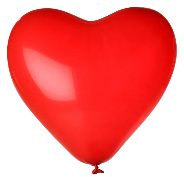 Luftballon Herzform Rot